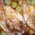 salmonetes al horno con patatas