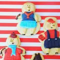 Galletas decoradas. Los tres cerditos y el lobo