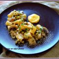 Pasta con champiñones y guisantes