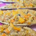 Berenjenas rellenas de quinoa y verduras