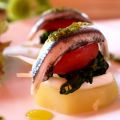 Boquerones en vinagre con verduritas y patatas