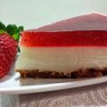 Tarta de queso y fresas