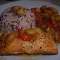 Salmón envuelto al horno.