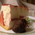tarta mousse de queso y fresas
