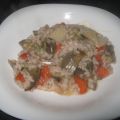 Risotto con alcachofas, zanahorias y parmesano