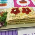 Lasaña fría de atún
