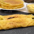 Filloas (de leche) rellenas y caramelizadas