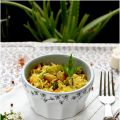 Wok de arroz con pollo al aroma de curry