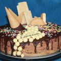 TARTA DE BIZCOCHO Y CREMA DE CACAO