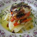 Ensalada templada de bacalao y verduras regada[...]