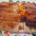 Jamón york con huevo hilado