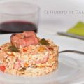 Arroz con salchichas frescas