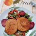 HAMBURGUESAS DE SALMON Y MERLUZA SOBRE CAMA DE[...]