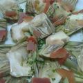 Ensalada de alcachofa y hueva de Maruca con[...]