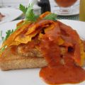 Tosta de tofu frito con chips de calabaza[...]