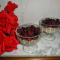 MOUSSE DE PLÁTANO Y FRAMBUESA.