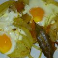 HUEVOS AL HORNO CON PATATAS