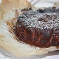 postre: Tarta de chocolate y castañas