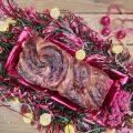Babka navideño de turrón de Jijona