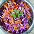 Ensalada de col morada y zanahoria