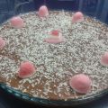 Tarta de chocolate y flan