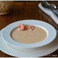 Vichyssoise de Puerros, Gambas y Almendras