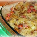 Olla del repartidor de cerveza con carne