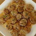 Rueditas de ternera con apio y ajonjolí