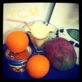 Batido de mango, piña y naranja