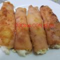 Enrollado de jamón y queso de untar