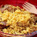 Arroz con costilla a la cúrcuma
