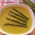 Crema de espárragos verdes.