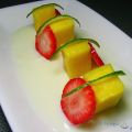 Mango y fresas con crema mascarpone