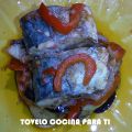 WOK DE LLAMPUGA CON TUMBET DE PIMIENTOS ROJOS