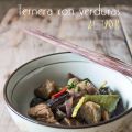 Ternera con verduras al wok