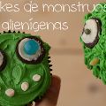 Cupcakes de Halloween: monstruos alienígenas