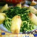MERLUZA CON ESPINACAS EN SALSA ROQUEFOR