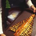 Árbol de navidad de hojaldre y chocolate