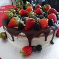 TARTA DE CHOCOLATE Y FRESA.