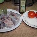 Chipirón con aceite de sesamo