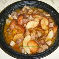 TAJÍN DE CERDO CON PERAS Y MIEL