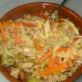 Wok de arroz integral con verduras