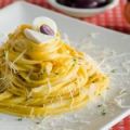 Pastas con salsa huancaina