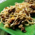 FIDEOS CON HONGOS Y HABITAS