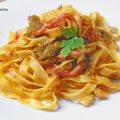 Fetuccini con bajoquetes y bacon