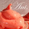 Helado de fresas con nata