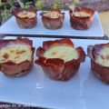 CESTITAS DE JAMÓN CON PURÉ DE PATATA Y QUESO