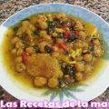 Receta de Potaje de garbanzos con panecillos