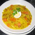 Cazuela de fideos con verduras y carne