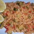 ARROZ CON PIMIENTOS Y CALDO DE PULPO